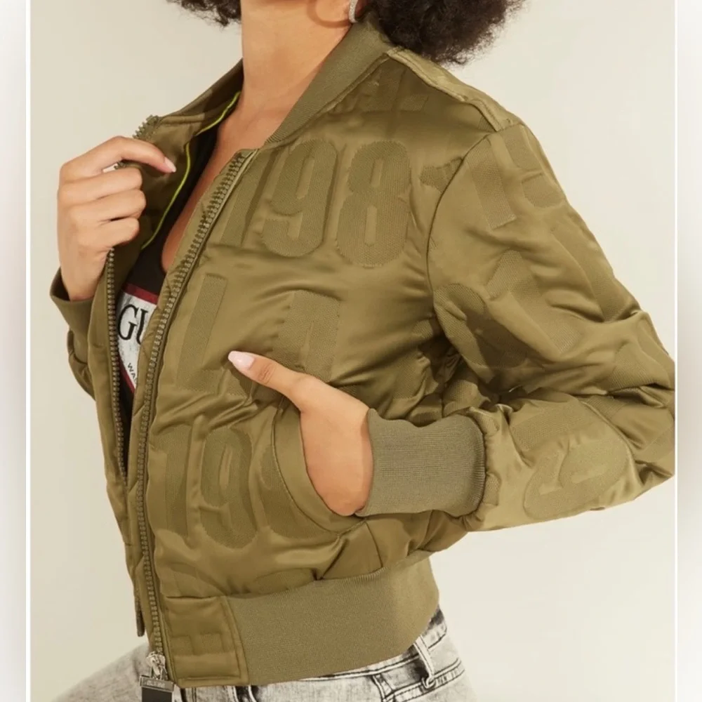 Guess Elly Bomber Jacket -Olive - Picture 4 of 8